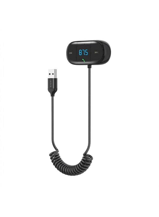 Compare VIDVIE InCar Bluetooth V5.0 Receiver & FM Transmitter with Coiled Cable & TF Card Slot  Black at KSA Price