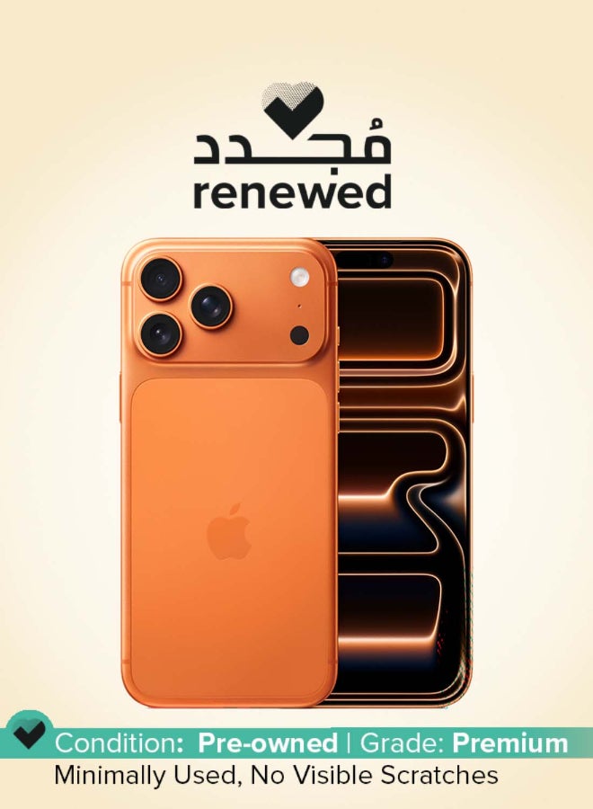Compare Renewed  iPhone 17 Pro Max 512GB Cosmic Orange 5G eSim only With FaceTime  International Version at KSA Price