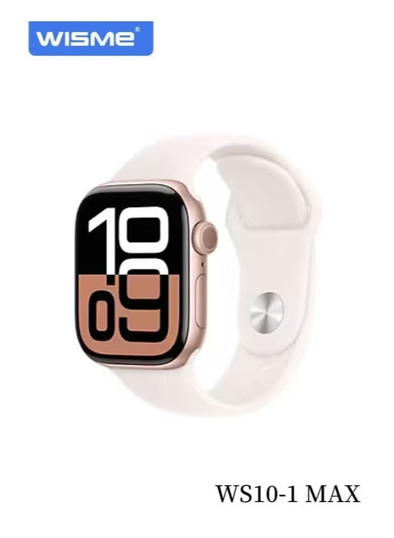 Compare WS101 MAX MultiFunctional Smartwatch with 7 Pairs of Straps and Charging Cable – Stylish Smartwatch for Ladies and Gents, Gold at KSA Price