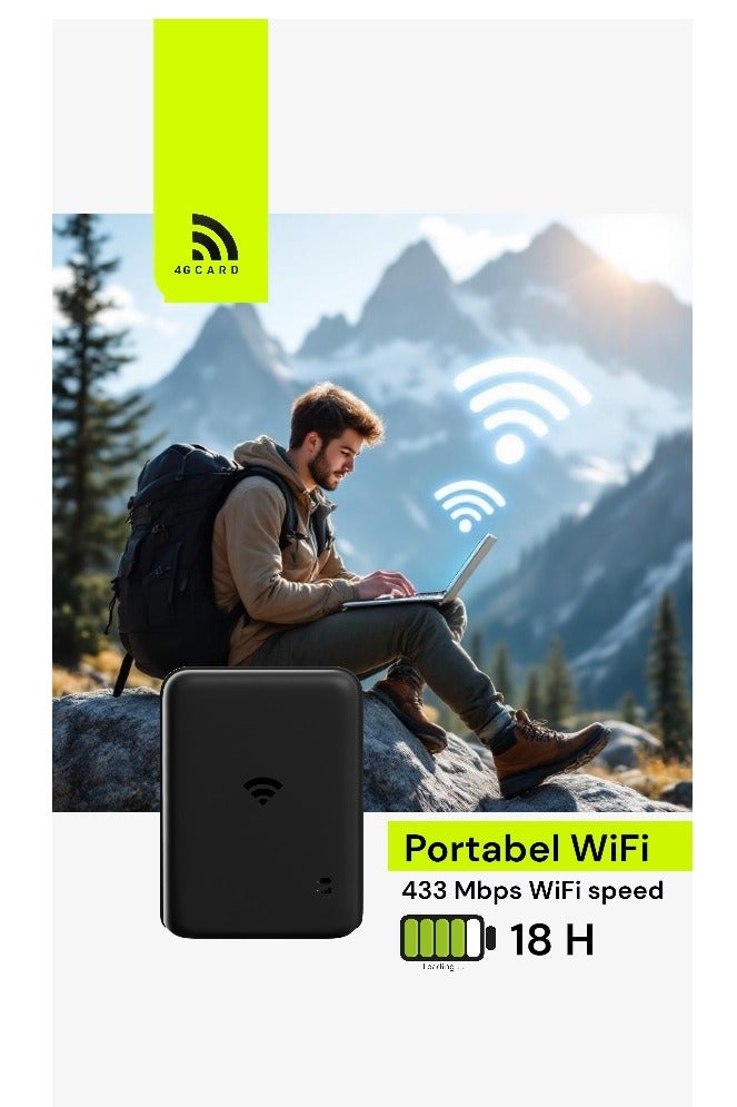 Compare 4GCARD1624 Portable WiFi Router  4100mAh  10 Connected Devices  Travel 4G  LTE Home & Outdoor Portable Router for Office and Home Black color at KSA Price