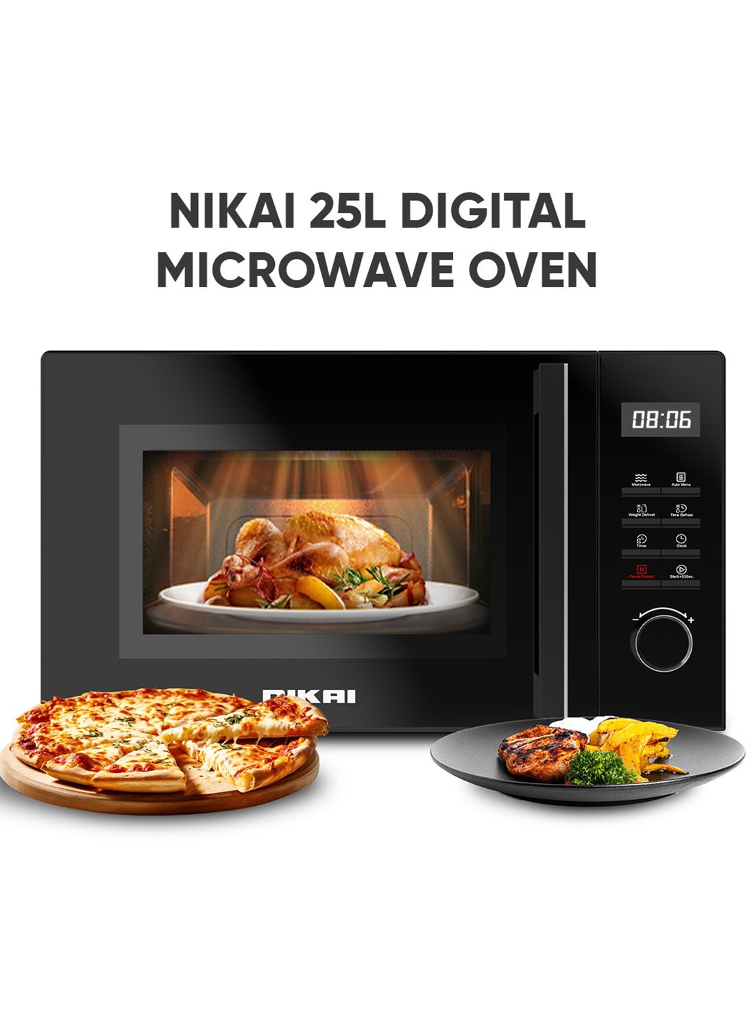 25L Microwave Oven with Digital Touch Control Panel,…