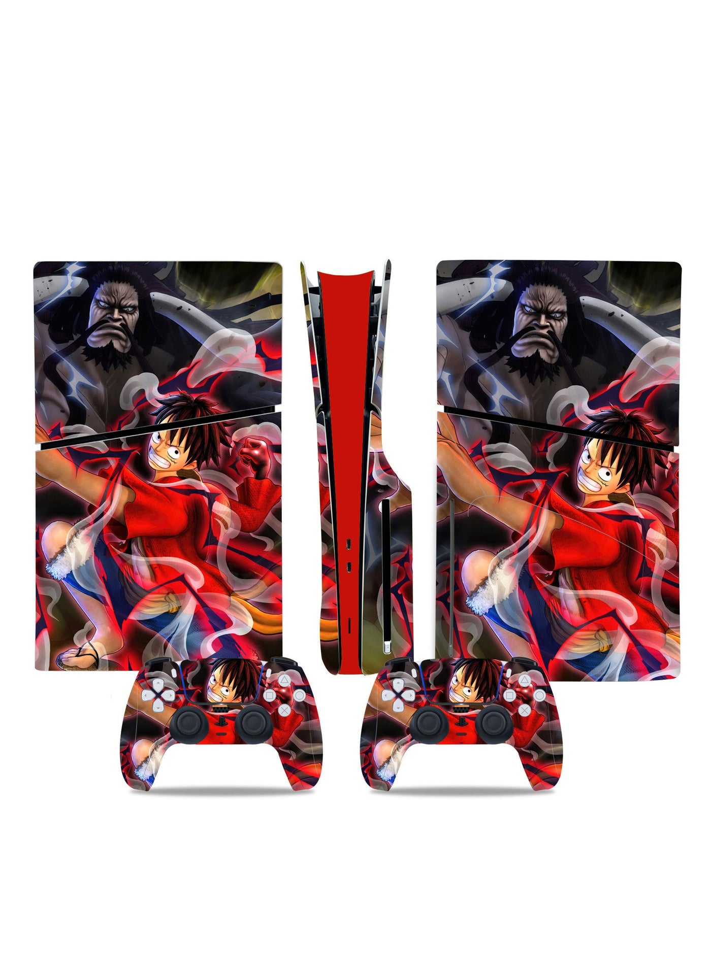 Compare Full Body Vinyl Skin Sticker Decal Cover For PS5 Slim Console And Two Controllers Disc Edition Disc0529 at KSA Price