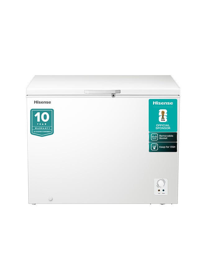 Compare 260L Gross Capacity 189L Net Capacity Chest Freezer with inner glass door,LED Lighting,Mechanical Temperature control 0.07 kW FC26DT4SAW2 White at KSA Price