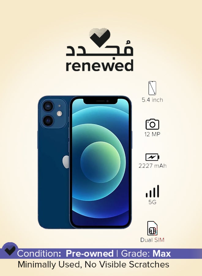 Compare Renewed  iPhone 12 Mini With Facetime 64GB Blue 5G  HK Specs at KSA Price