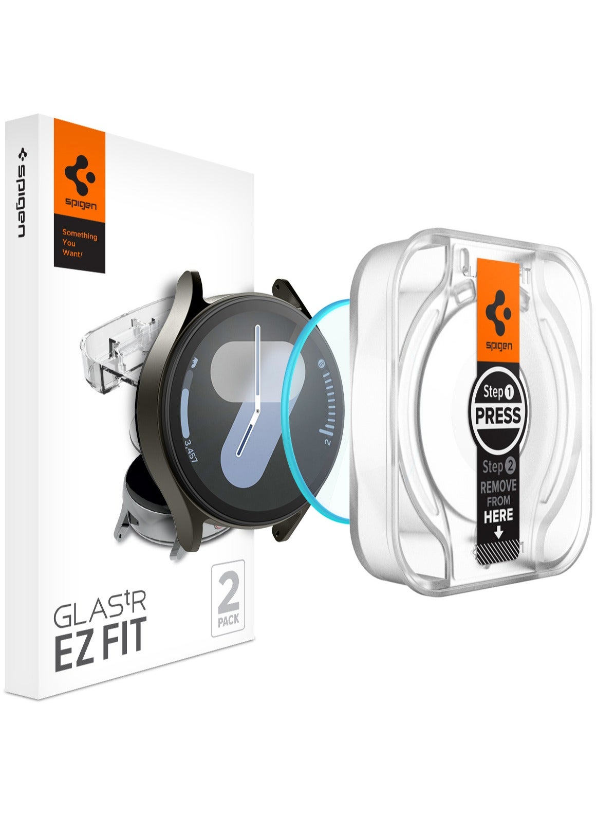Compare GLAStR EZFit Samsung Galaxy Watch 7 44mm Screen Protector 2PACK Tempered Glass with Auto Align Install Kit at KSA Price