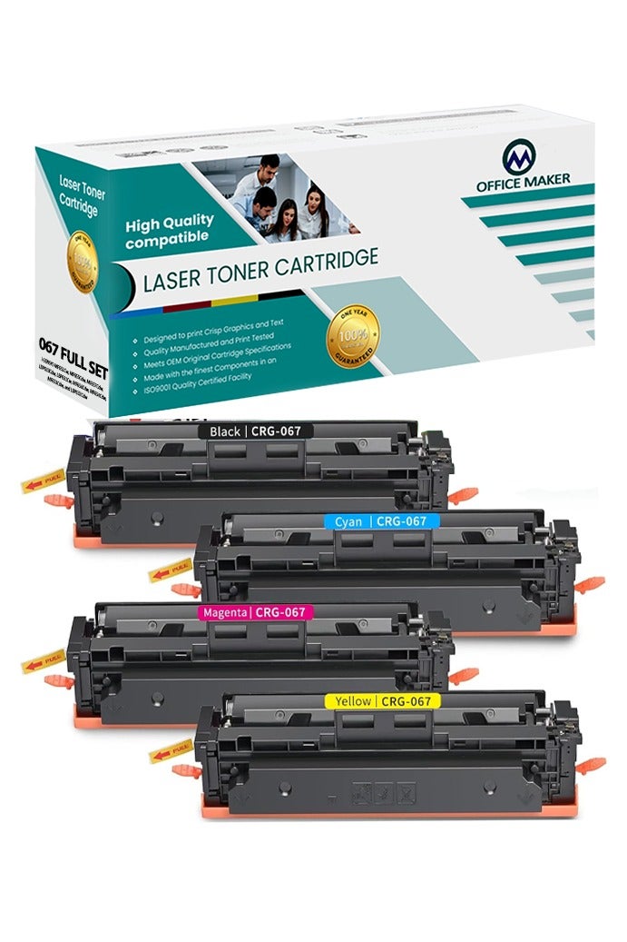 Compare 067 Compatible Toner Cartridge Replacement for Canon 067 067H i SENSYS MF655CDW MF657CDW LBP631CW LBP633CDW MF651CW Printer Black Cyan Yellow Magenta, 4 Pack at KSA Price