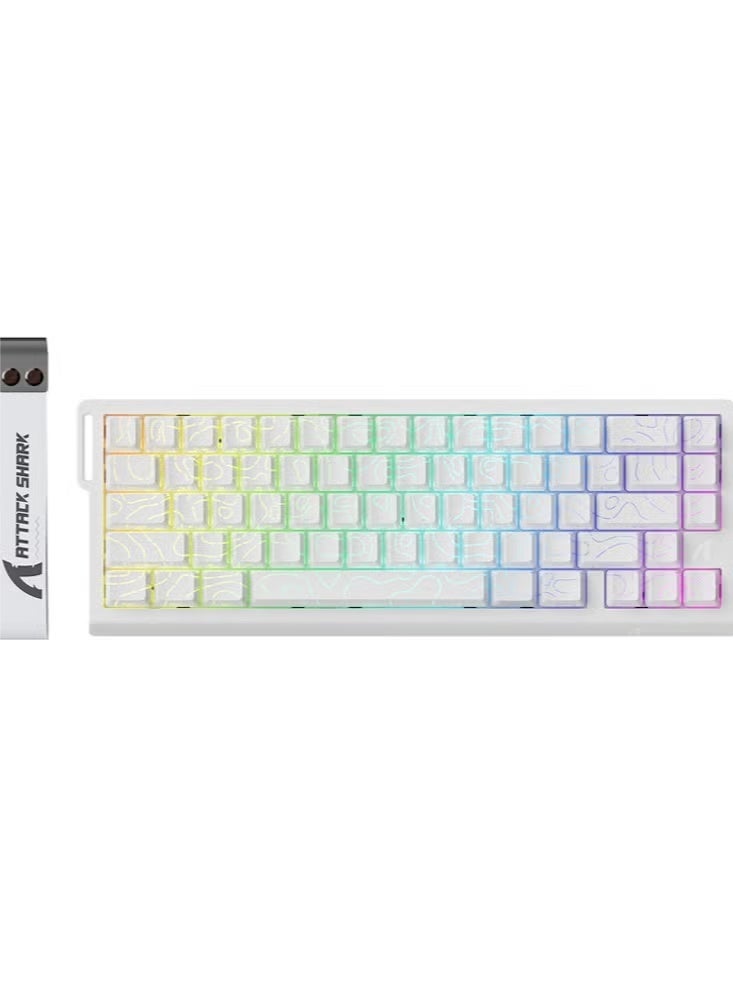 Compare X68 HE Rapid Trigger Mechanical Gaming Keyboard 60% Wired with Adjustable Actuation,Hall Effect Magnetic Switch,8KHz Polling Rate,RGB Backlit,Top Mount,Side Printed KeycapWhite Contour at KSA Price