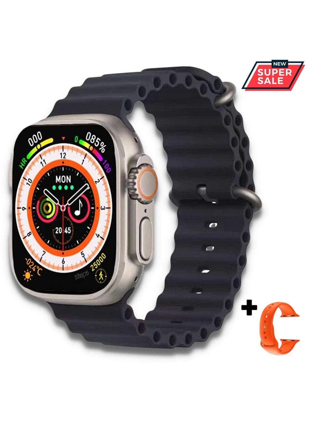 Compare New Ultra 8 Smartwatch Series Ultra I S8 49mm 1.99 Inch Screen 4 Small Game Dual Straps Ultra Smart Watch with Silicone Strap at KSA Price
