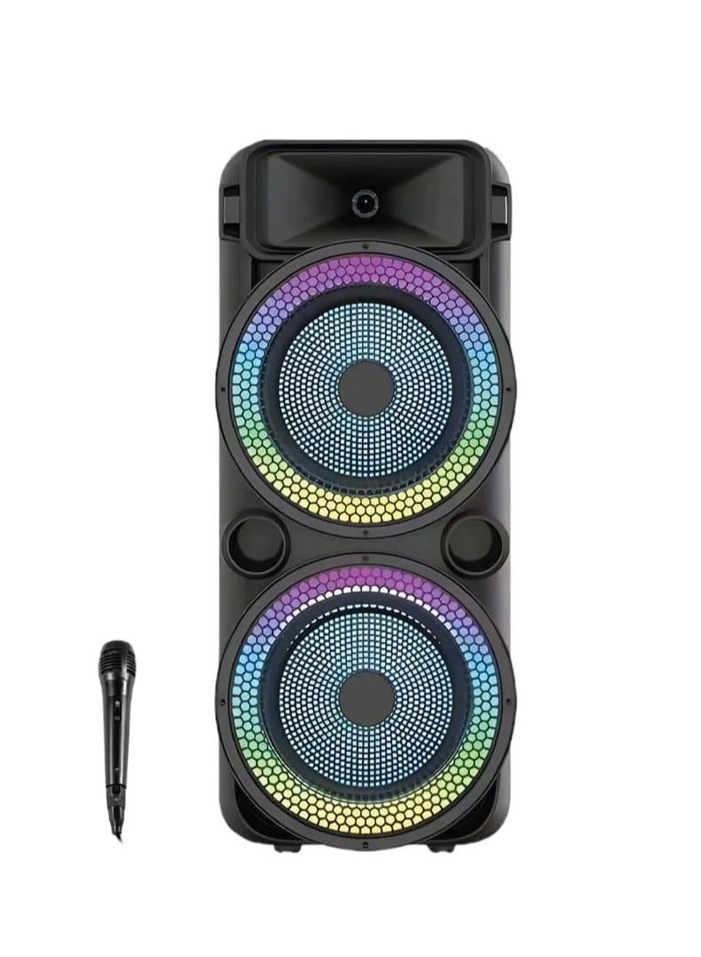 Compare HIFI Speaker 8INCH two Speaker RGB colorful atmosphere lights  With Mic BT at KSA Price