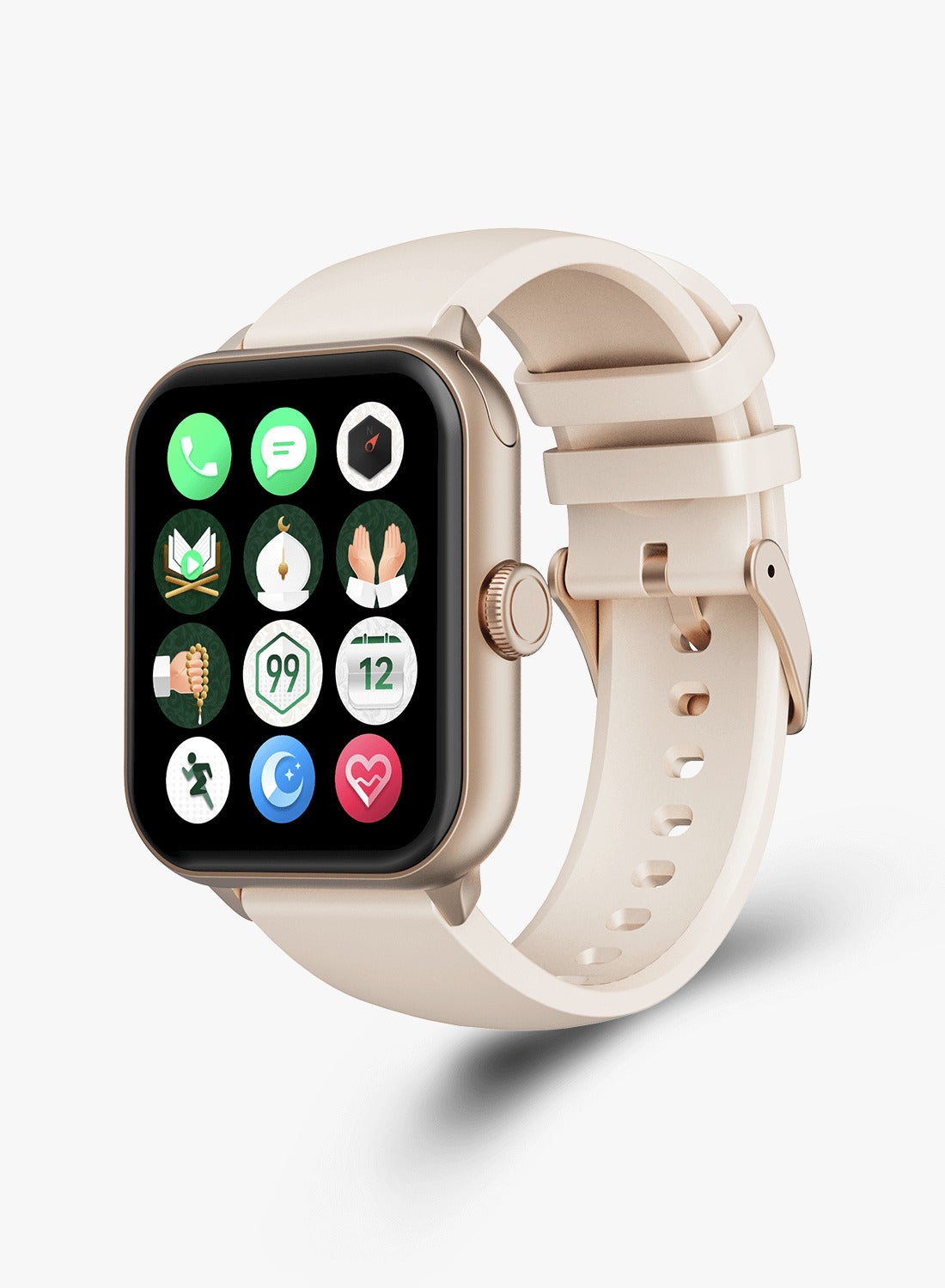 Compare Qwatch S6 Smart Watch for Adults1.78” HD 2.5D Display Islamic Smartwatch with Prayer Times, Qibla Finder, Tasbih Counter, 99 Names of Allah, Health Monitoring, IP67 Waterproof Muslim Quran Watch iQibla Qwatch S6 Smart Watch For Adults Rose Gold at KSA Price