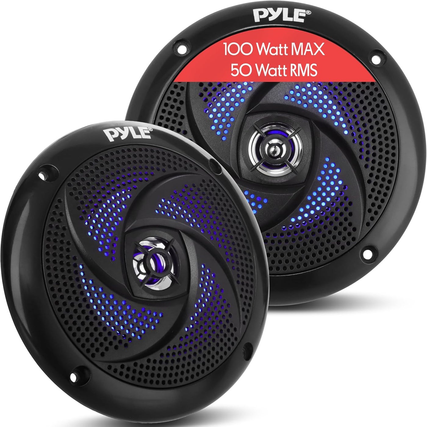 Compare Pyle Waterproof Rated Marine Speakers  4 2 Way Outdoor Audio System with LED Lights, 100W Power, Black at KSA Price