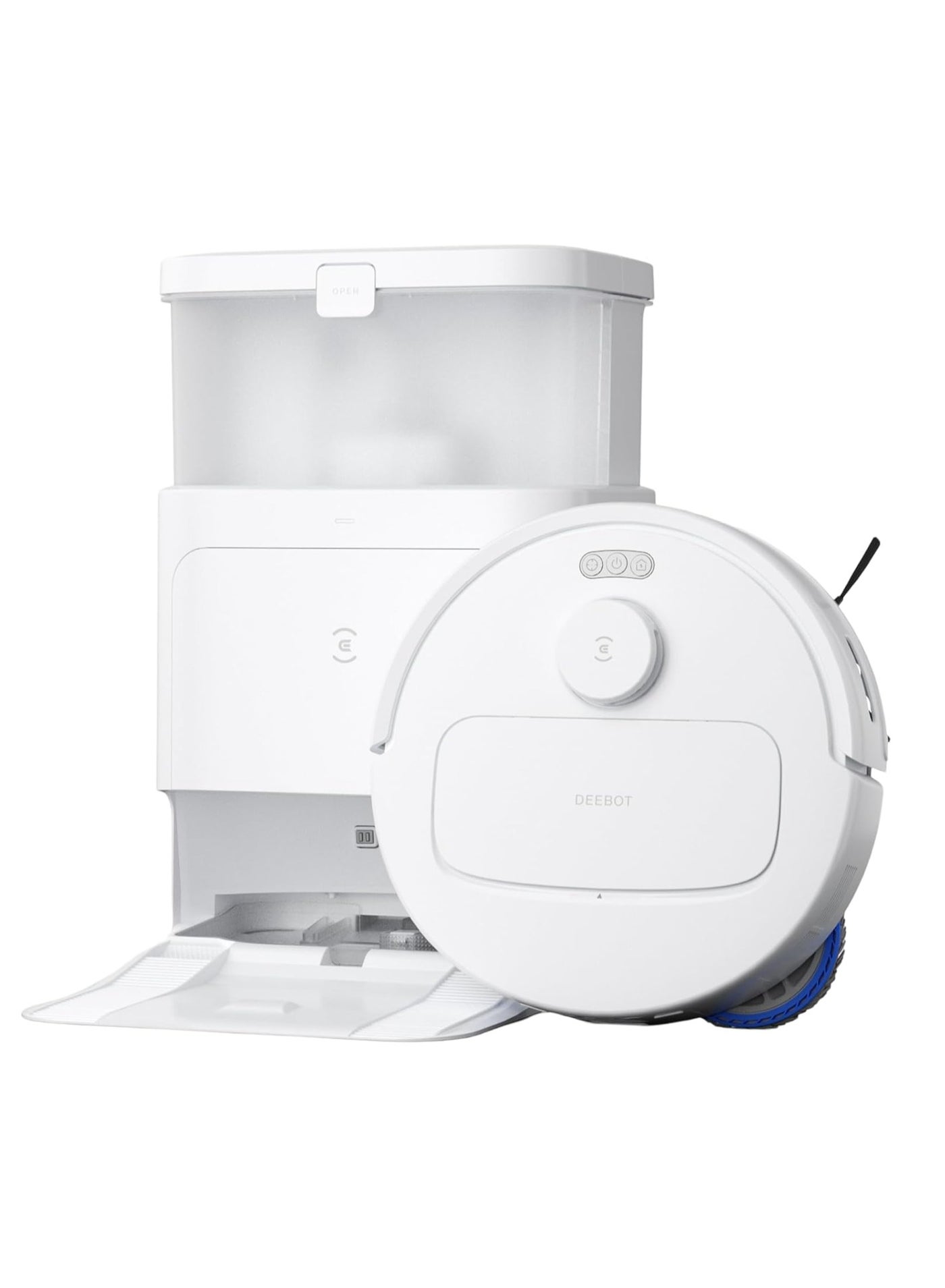 Compare Deebot N30 Pro Omni Robot Vacuum Cleaner with Mop Function, 10,000 Pa Suction Power, ZeroTangle 2.0 Technology, TruEdg Edge Cleaning, 60°C Hot Water Mop Cleaning, Hot Air Drying 3.5 L 60.0 W YDLX111 White at KSA Price