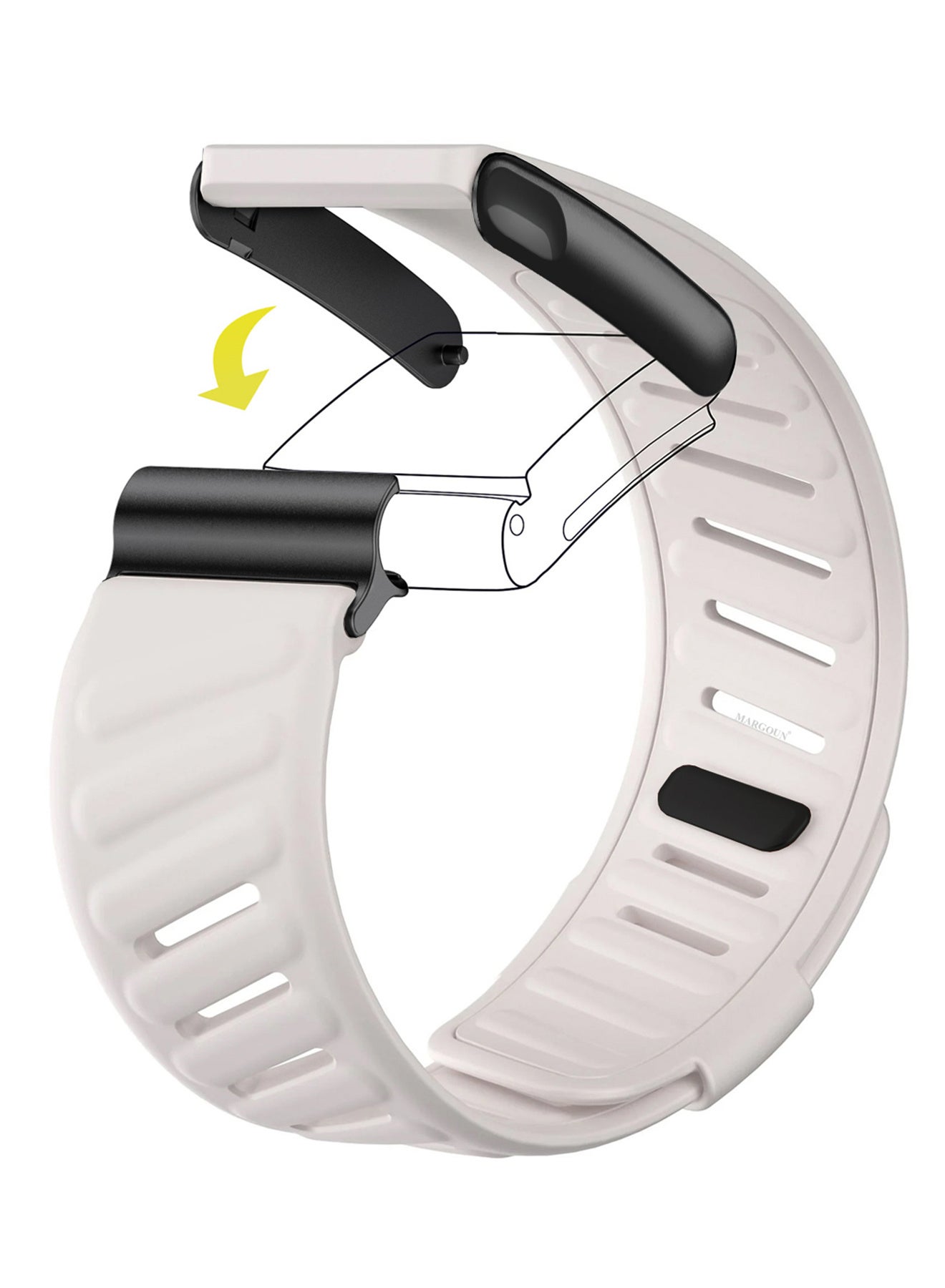 Compare Sports Silicone Ventilated Band Compatible with Whoop MG  Waterproof Adjustable Fitness Wrist Strap  Starlight at KSA Price
