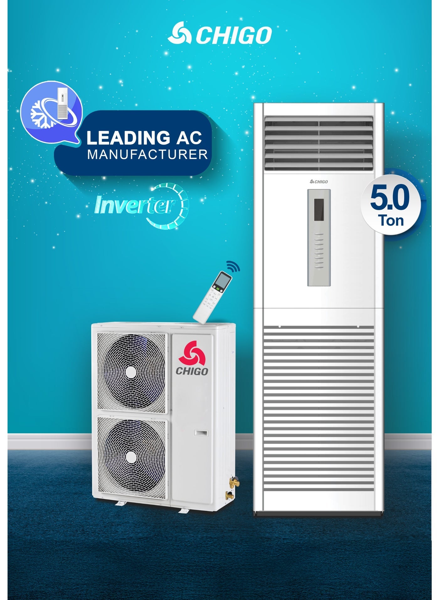 5 Ton Inverter Floor Standing Air Conditioner,…