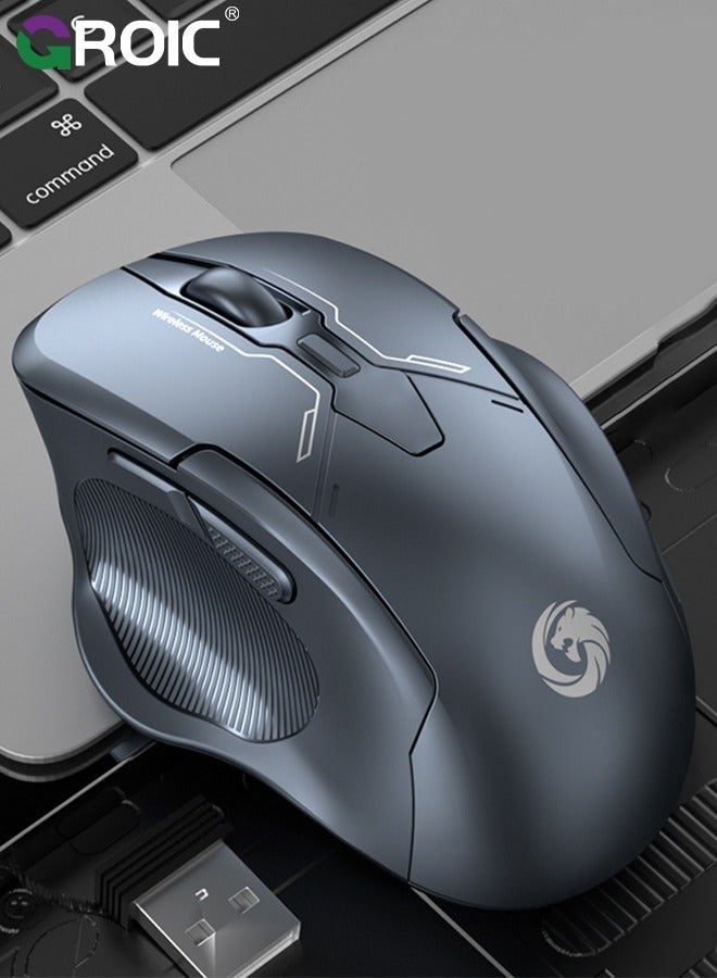 Compare Wireless Gaming Mouse, 1600 DPI Wireless Gamer Mouse, BT & 2.4G Wireless, 45Hour Power Capacity for PCMacLaptop at KSA Price