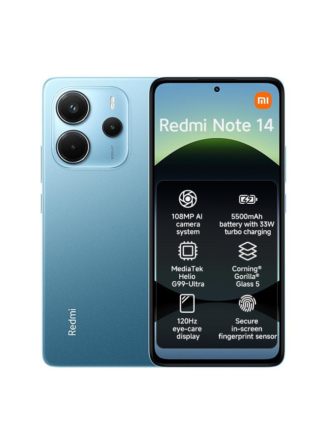Compare Redmi Note 14 4G Dual SIM Ocean Blue 8GB RAM 256GB  Global Version at KSA Price