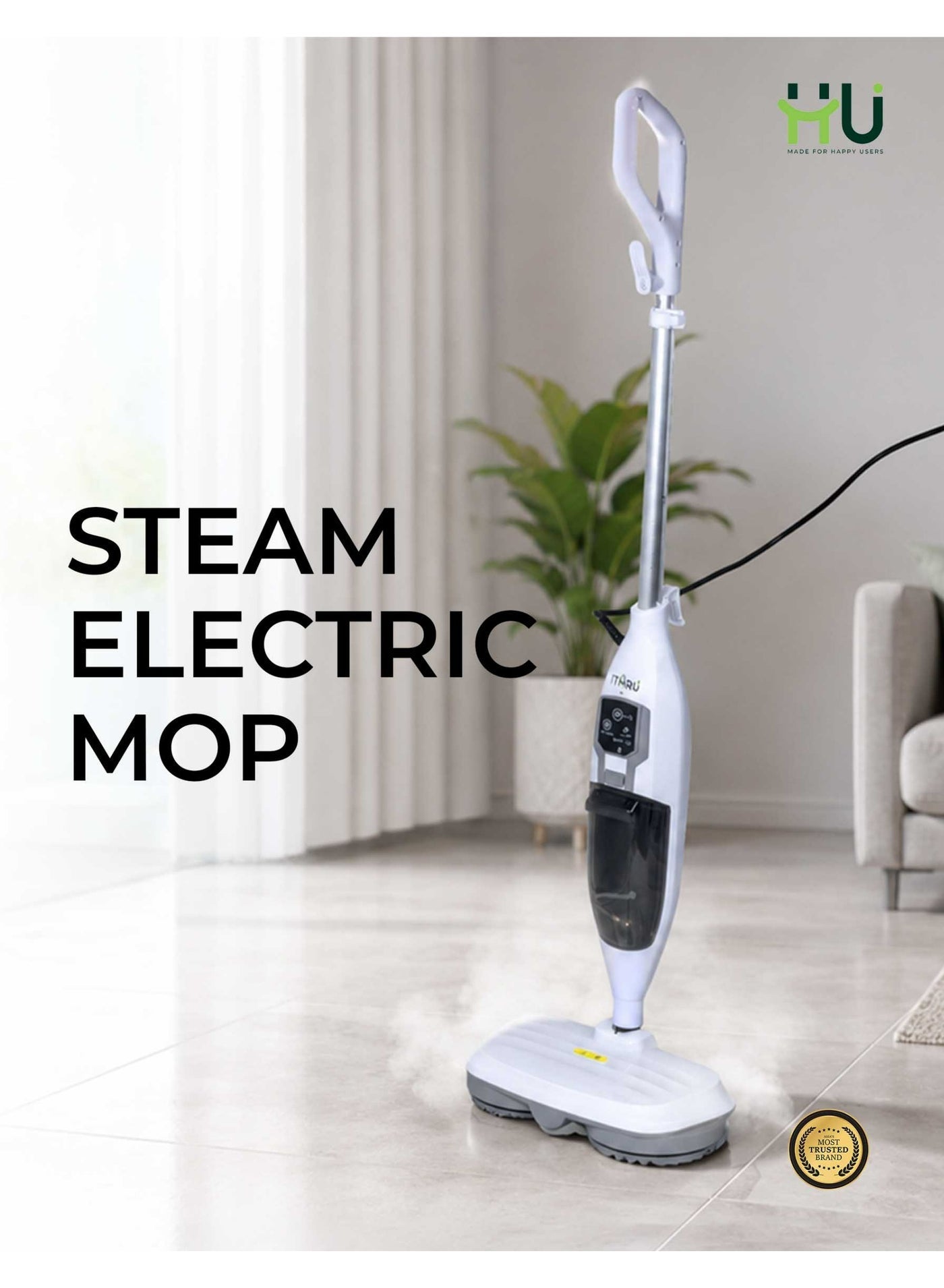Compare Electric Steam Mop Cleaner 1300W with 550ml Tank, Fast Heating & 180° Rotating Head at KSA Price