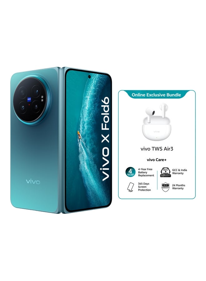 Compare X Fold6 5G Foldable Dual SIM Blue 12GB RAM 512GB With Exclusive vivo TWS Pro + 24 Months Warranty + 1 Year Screen Replacement  Middle East Version at KSA Price