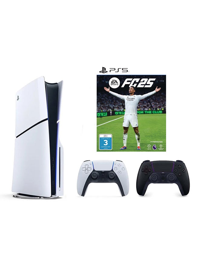 Compare PlayStation 5 Disc Slim Console With Extra Black Controller And FC 25 at KSA Price
