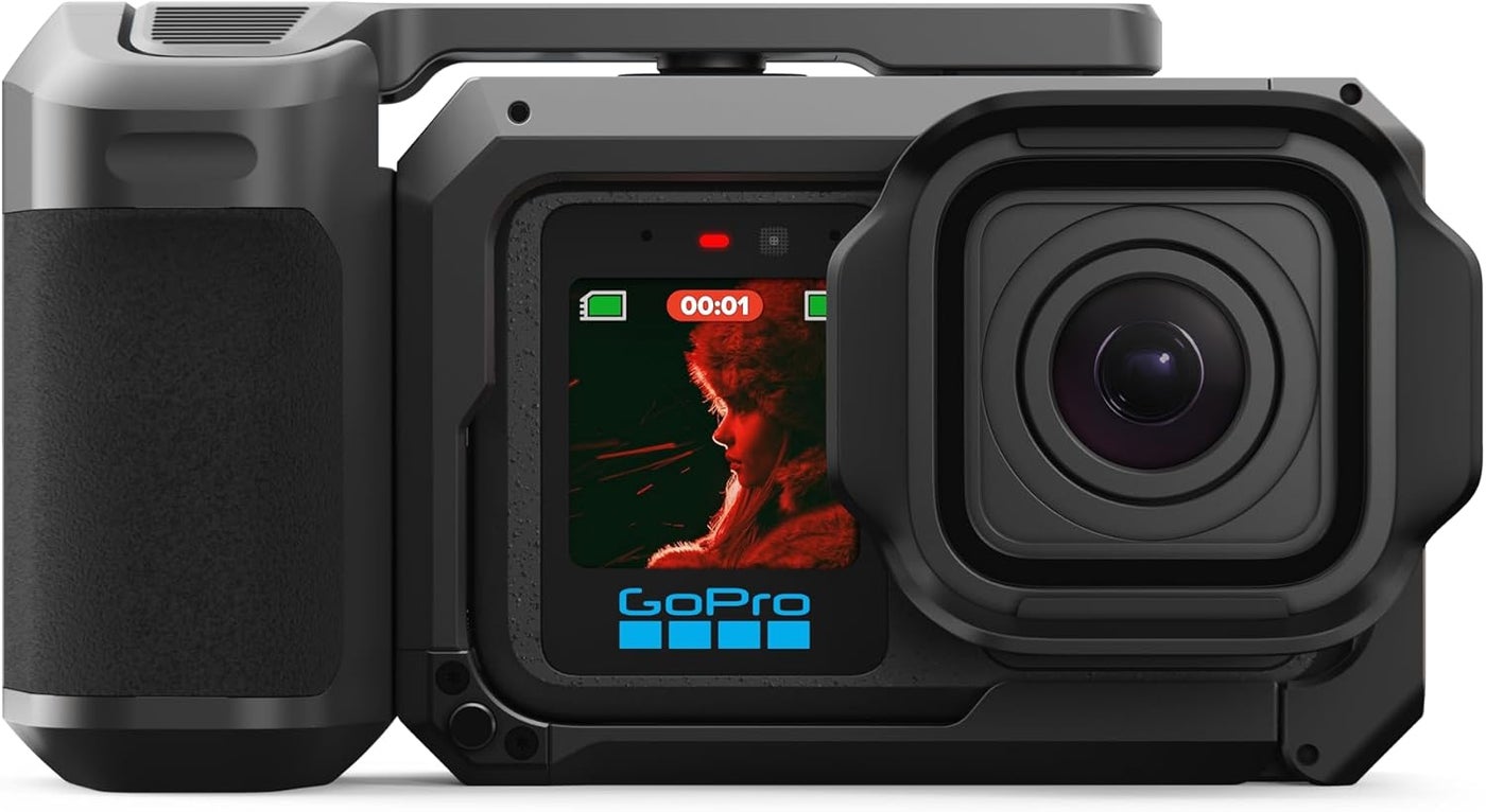 Compare GoPro Mission 1 PRO Grip Edition  Digital Action Camera  2150mAh Enduro 2 battery 50MP, 1inch Type image sensor 8K Open Gate, Frame Grabs 44MP 4:3 8K videos using the GoPro Quik app, Bluetooth® audio at KSA Price