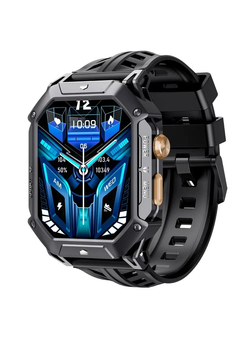 Compare Rugged X1 Smart Watch 2.13inch AMOLED Display Waterproof 100+ Sports Modes and MultiFunctionsBluetooth CallHeart Rate 2030 Days Battery Life iOS and Android App OS  Black at KSA Price