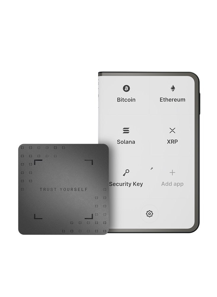 Compare Stax Hardware Wallet | 3.7 Curved TouchScreen + Recovery Key, Bitcoin Security Safest Crypto Wallet, Bluetooth Connection, Wireless Charging + USBC, 5000+ Coins & NFT, for iOS & Android at KSA Price
