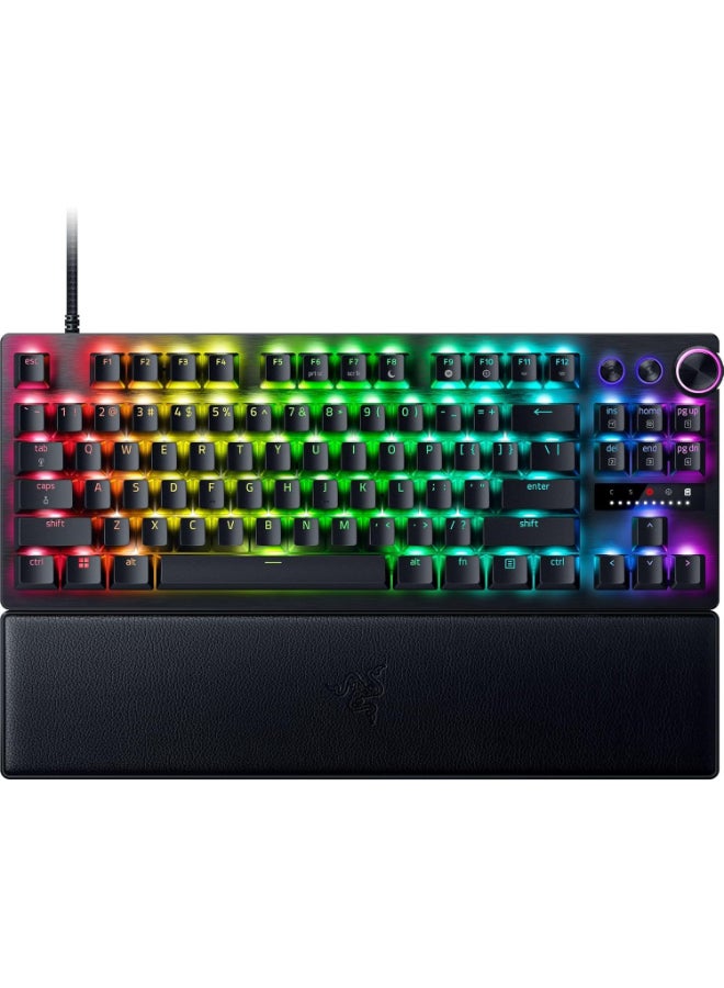 Compare Razer Huntsman V3 Pro Mechanical Keyboard, Analog Optical Switch Gen2, Firm Leatherette Wrist Rest, Doubleshot PBT Keycaps, Detachable TypeC Cable, ENG US Layout, Black I RZ0304970100R3M1 at KSA Price
