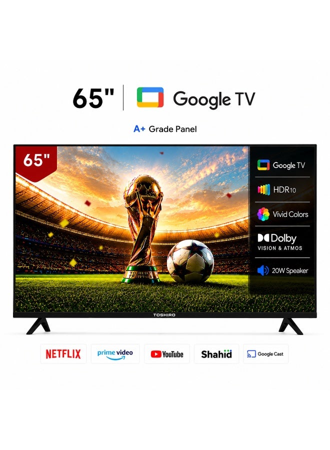 TOSHIRO 65 Inch 4K UHD Smart Google TV…