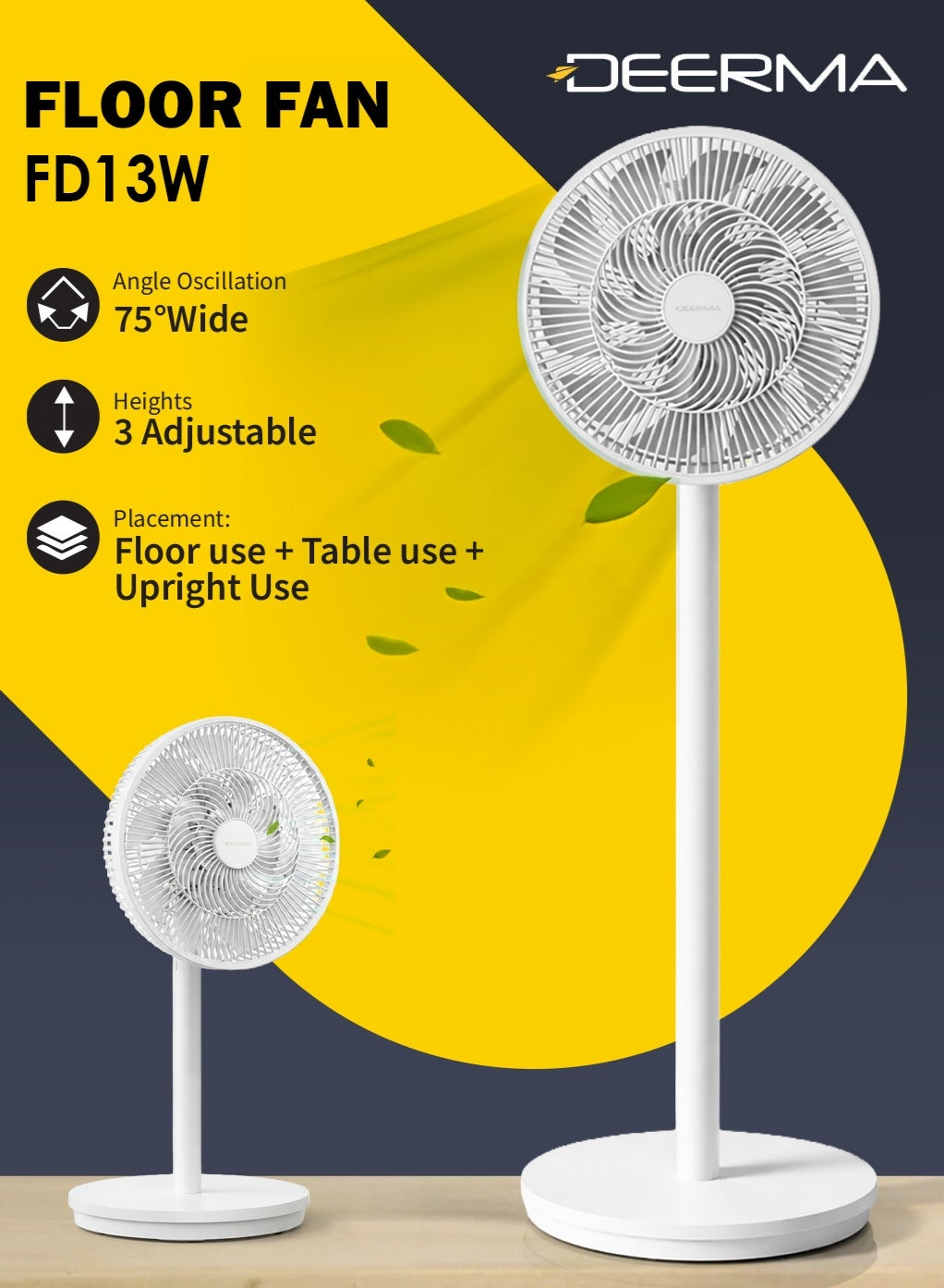 16 Inch Stand Fan, Floor Fan 60W with 3…