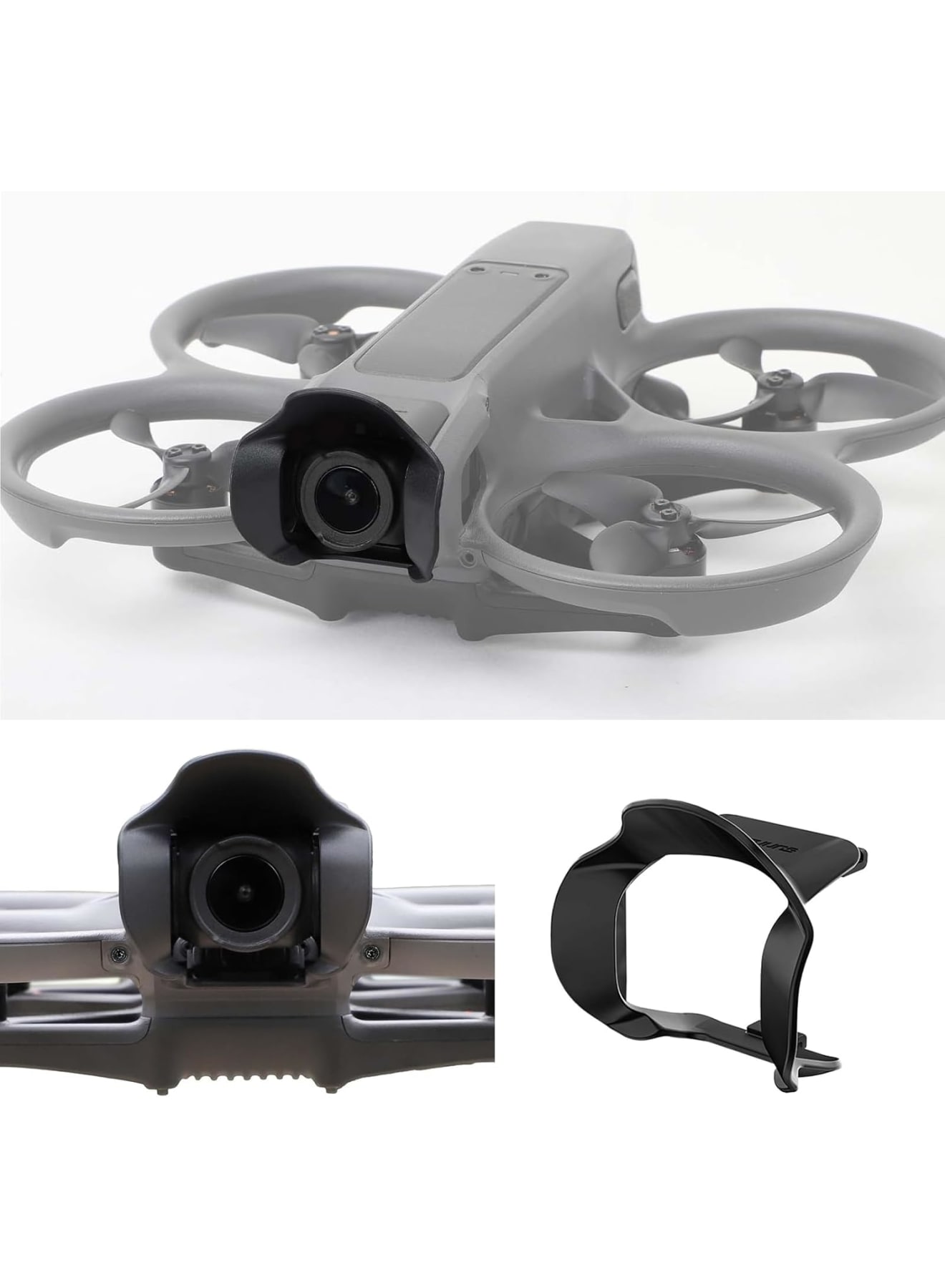 Compare Lens Hood Compatible with DJI Avata 2, Prevent Glare Light, Sunshade Gimbal Protective Cover, Hard Gimbal Protective Lens Cap for DJI Avata 2 Drone Accessories, Black at KSA Price