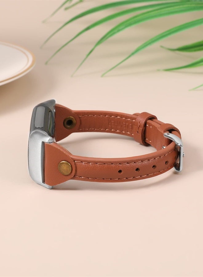 Leather Band Compatible with Fitbit Charge 5 Bands…
