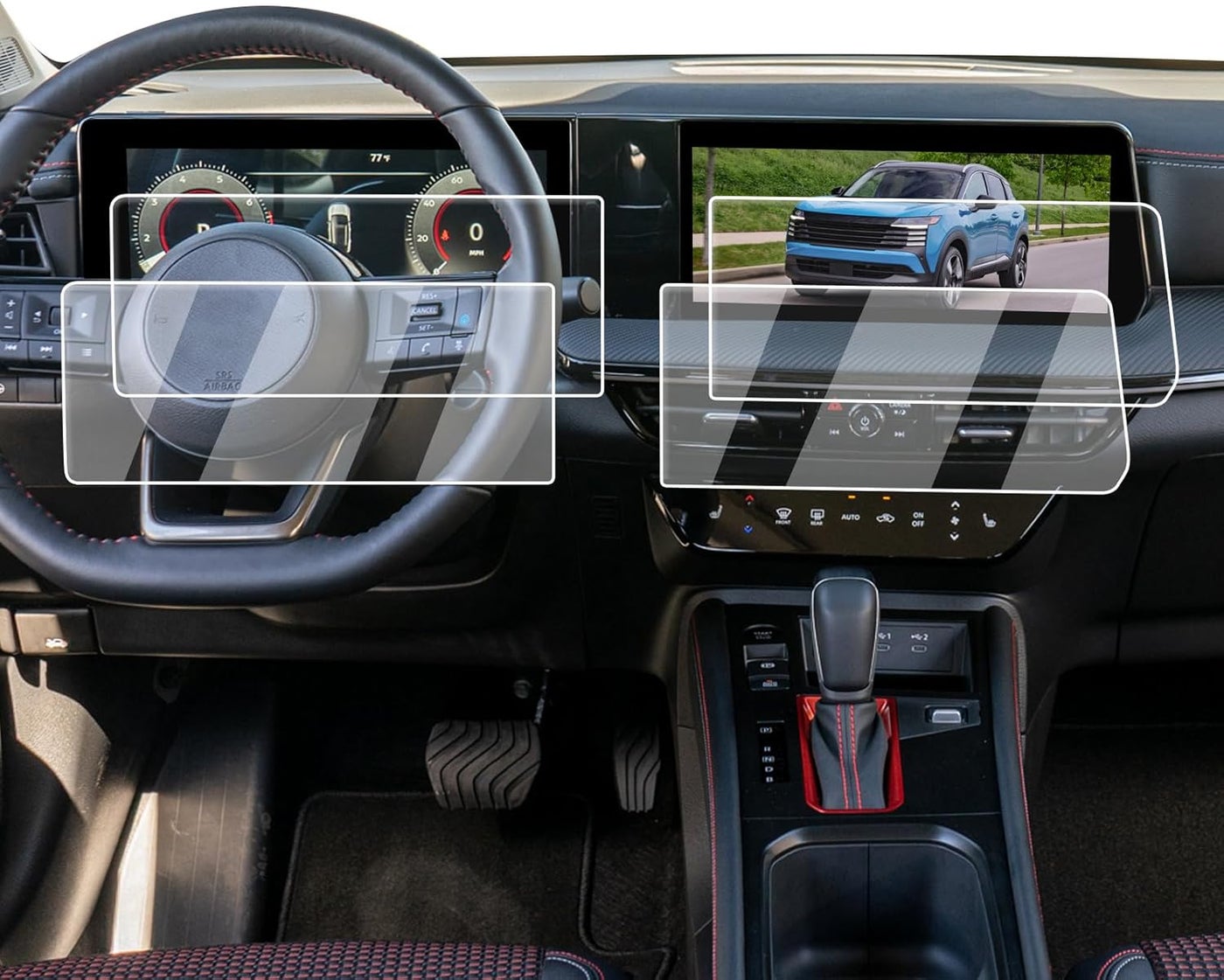 Compare 2026 Nissan Kicks Screen Protector  4 Pcs Nano Film for 12.3Inch Navigation & Instrument Screens at KSA Price