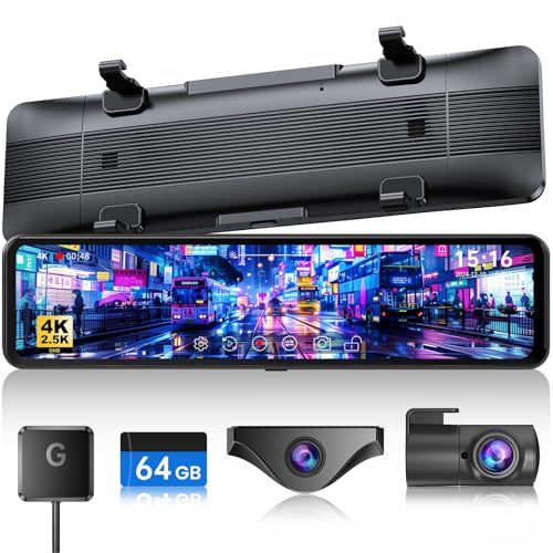 JOMISE T860 Mirror Dash Cam 4K Front and…