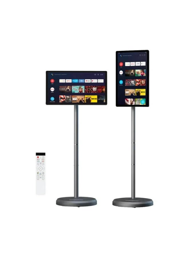 Compare Surf 21.5 Smart Monitor Portable on Wheels, 1080P Touchscreen Display with Android 15, 27000mAh Battery, Rotating Screen, Builtin Camera & Speakers, Wireless Monitor for Work & Entertainment at KSA Price