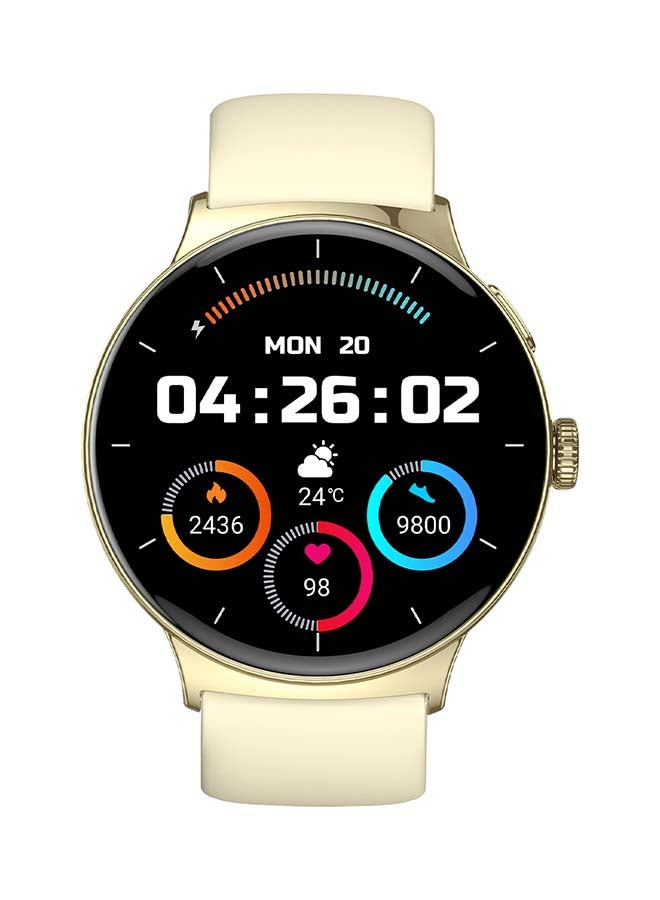 Compare 270 mAh Smartwatch N9 1.43 AMOLED AOD Display IP68 Waterproof, 100+ Sports Mode Health Monitor Bluetooth Calling Quick Reply Champagne Gold at KSA Price