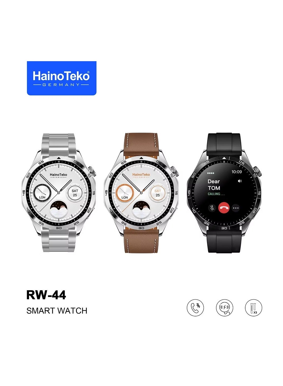 Compare Haino Teko RW 44 Smartwatch with Bluetooth Calling and Health Monitoring Compatible with Android & iOS at KSA Price