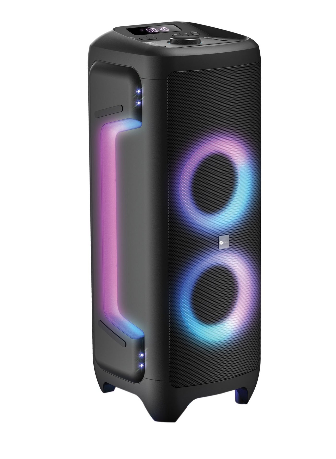 Compare Party Speaker, 300 Watts, 24kg, 15A Battery, Integrated FM Radio, Karaoke Mic,2 Years Warranty AF300PSBK Black at KSA Price
