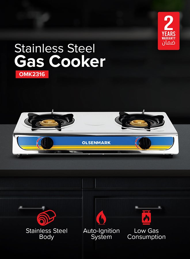 Stainless Steel Double Burner Gas Stove OMK2316…