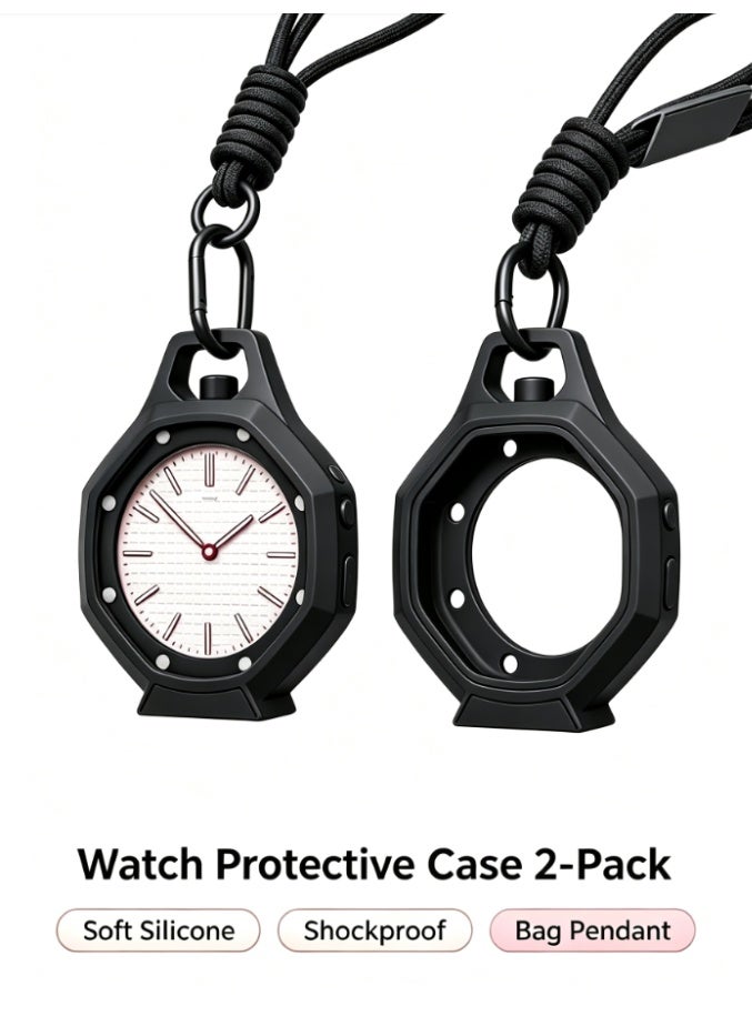 Watch Protective Case 2-Pack, Soft Silicone Shockproof…