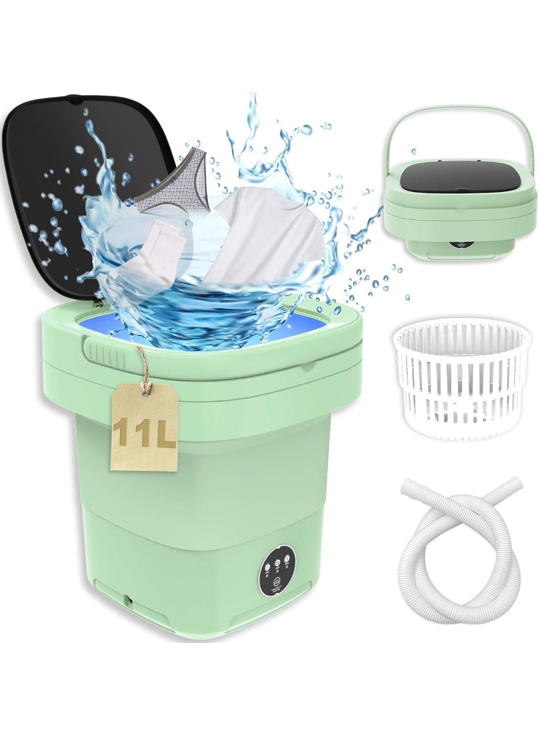 Portable Washing Machine 11L Folding Mini Washer…