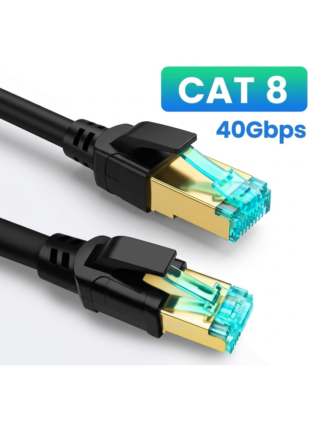 Compare CAT8 Ethernet Cable 20M 40Gbps 2000MHz High Speed LAN Network Cable, 26AWG Shielded SSTP with GoldPlated RJ45 Connector for Router, Modem, Gaming PC, Laptop, Switch, Ultra Fast Internet Cable at KSA Price