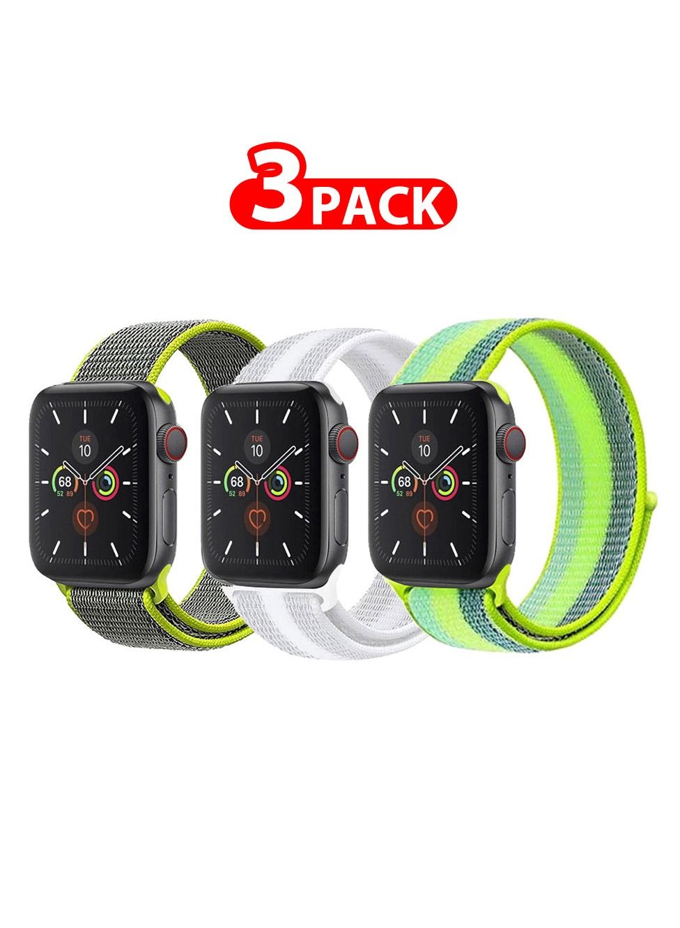 3 Pack For Apple Watch 41mm 40mm 38mm Nylon…