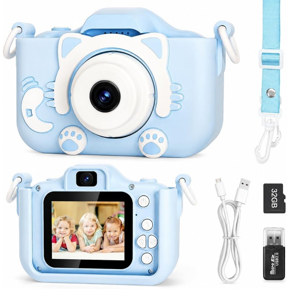 Compare LOND Digital Camera, HD Video, Dual Lens, 32GB SD Card, BlueOEIU at KSA Price