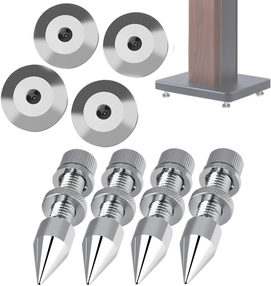 Compare Speaker Spike Set, 4 Pack HiFi Shockproof Speaker Spike with Shoes Cone Base Pads Isolator at KSA Price