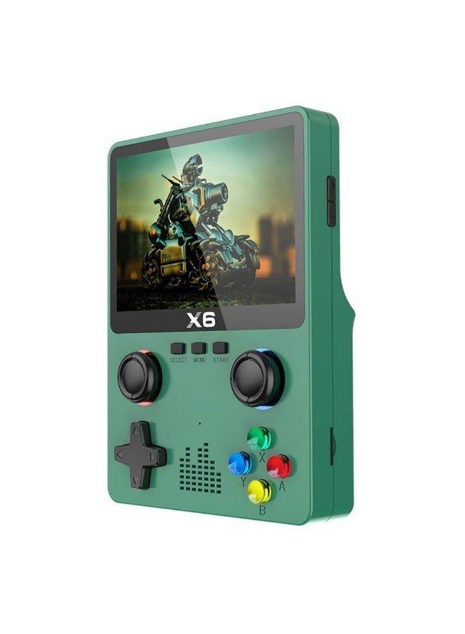 Compare Handheld Retro Game Console X6 32GB Green  Portable Video Game Emulator with 3.5Inch HighResolution Display 640x480, Dual 3D Joysticks, 10000+ Classic Games & AV Output Support at KSA Price