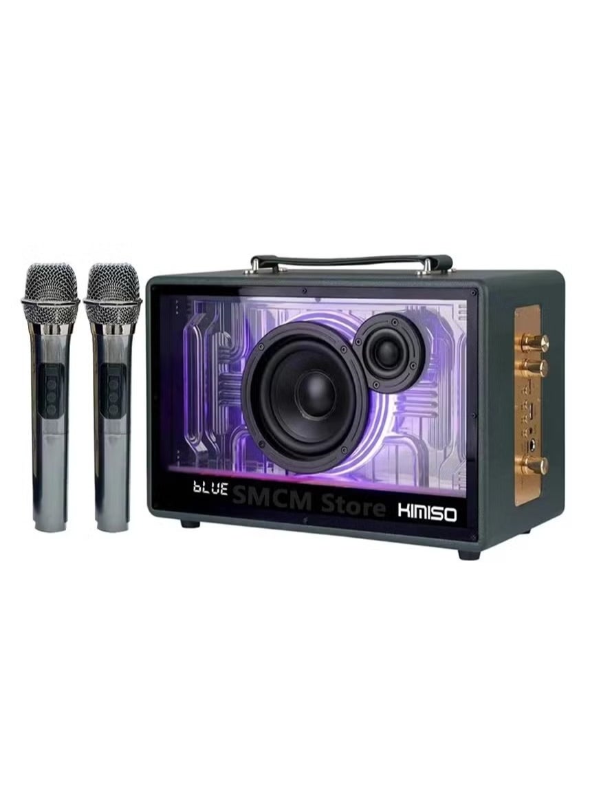 Compare M90 Portable Bluetooth Speaker with 2 UHF Wireless Microphones – Karaoke System for Adults & Kids, Progressive LED Lights, Rechargeable Home Party Sound System with Deep Bass & Clear Audio at KSA Price