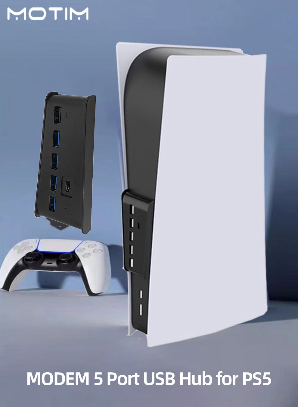 5 Port USB Hub for PS5, High Speed Transmission…