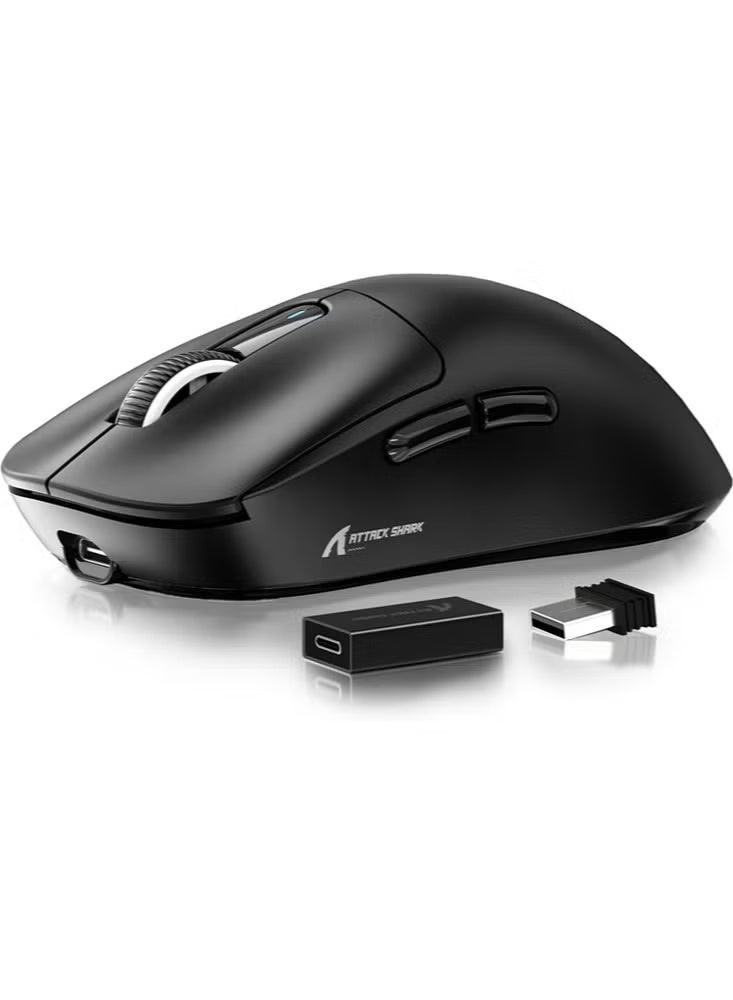 Compare X3PRO 4K8K Lightweight Wireless Gaming Mouse with TriModeWired2.4GHzBT,PAW3395 Optical Sensor,26K DPI,Kailh GM8.0 Switch,Long Battery,7 Buttons for PCLaptopWinMacBlack at KSA Price