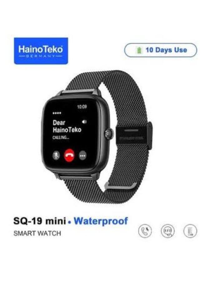 Compare Haino Teko SQ19 Mini AMOLED Smartwatch with Bluetooth Calling and 3 Interchangeable Straps – Black at KSA Price