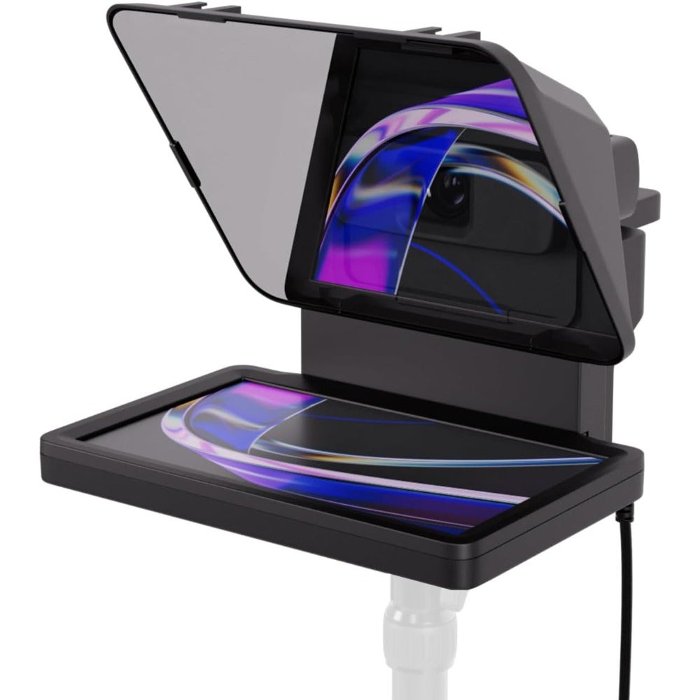 Compare Teleprompter with builtin screen for YouTube, Twitch, Zoom, MS Teams: aluminum body, black, draganddrop monitor display, DSLRwebcamsmartphone compatible, MacPCStream Deck support at KSA Price